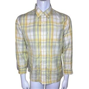 Supreme Plaid Men’s Button Down Lightweight Oxford shirt Lg